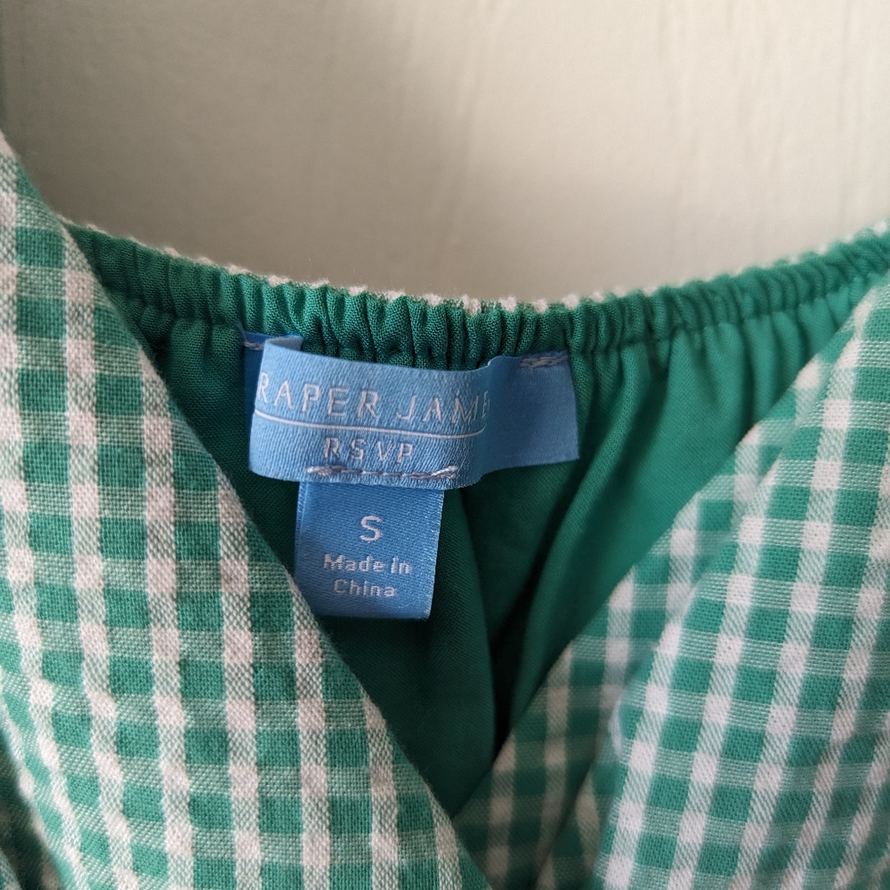 Draper James NWT green puff sleeve mini dress - Picture 3 of 7